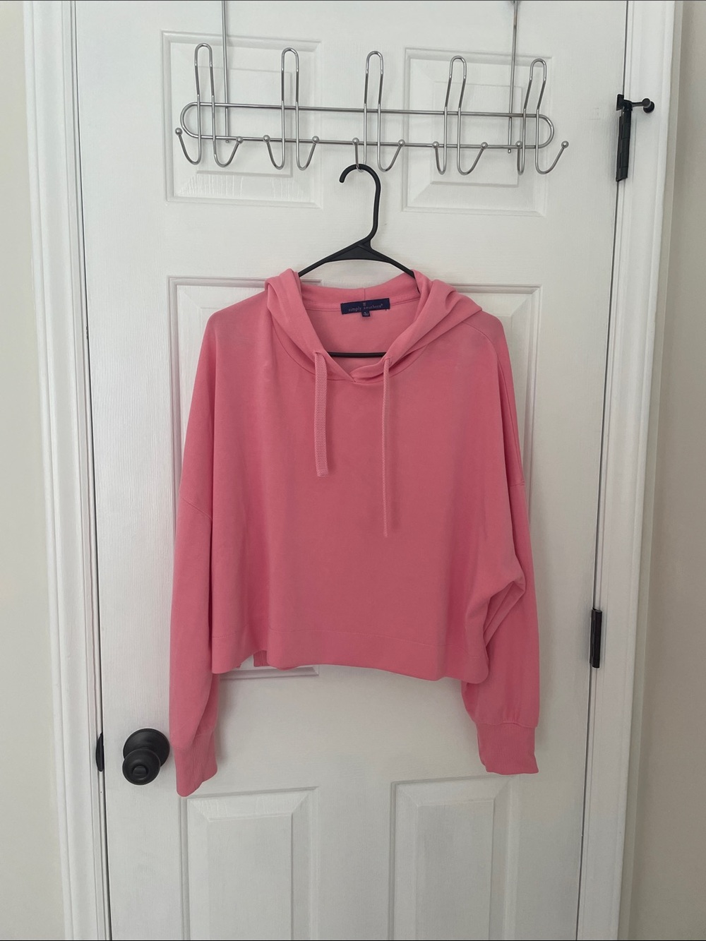 Simply Southern Pink Cropped Hoodie